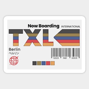 Vintage Berlin TXL Airport Germany Retro Travel Magnet